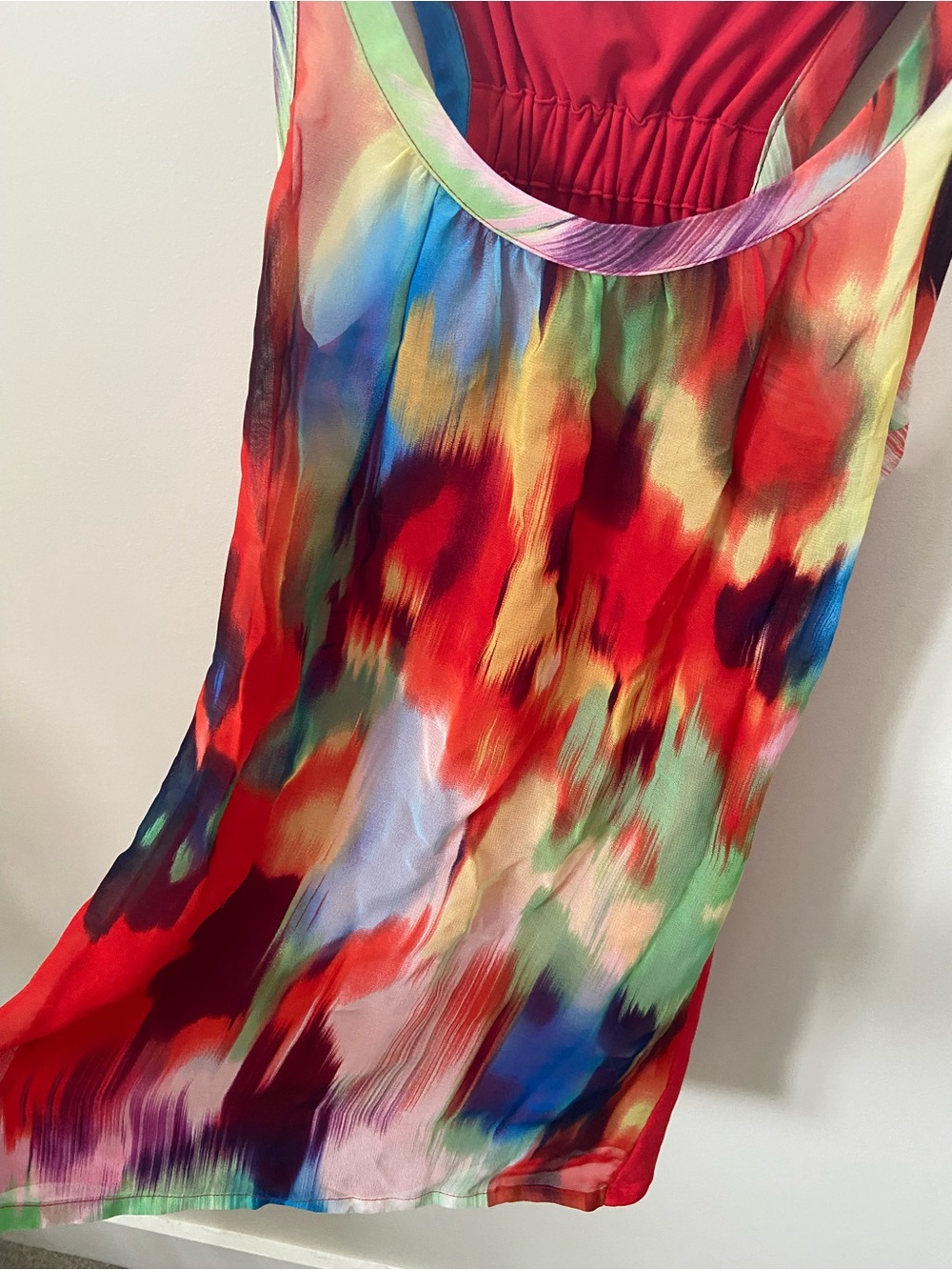 Ted Baker Silk Multicolor Abstract Print Scoop Neck Tank Top - Picture 7 of 12